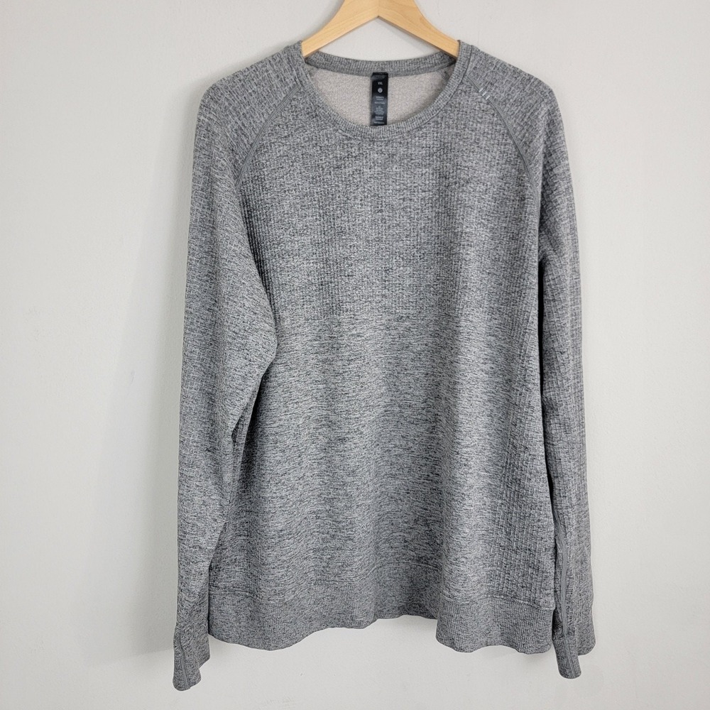 Lululemon Engineered Warmth Long Sleeve Gray Wool Blend Sweater Mens XXL